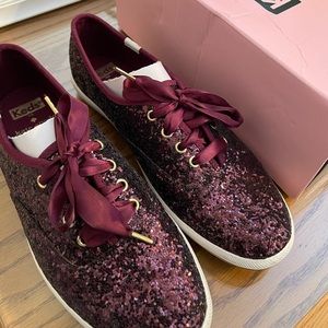 Keds x Kate Spade Sneakers in Burgundy